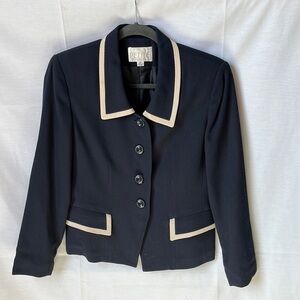 Petite Sophisticate Two Tone  Blazer Vintage